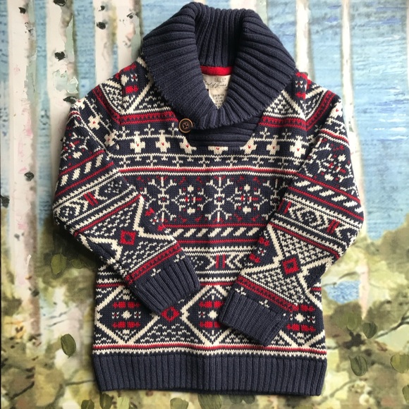 Shawl Collar Cotton Knit Sweater - Picture 2 of 3